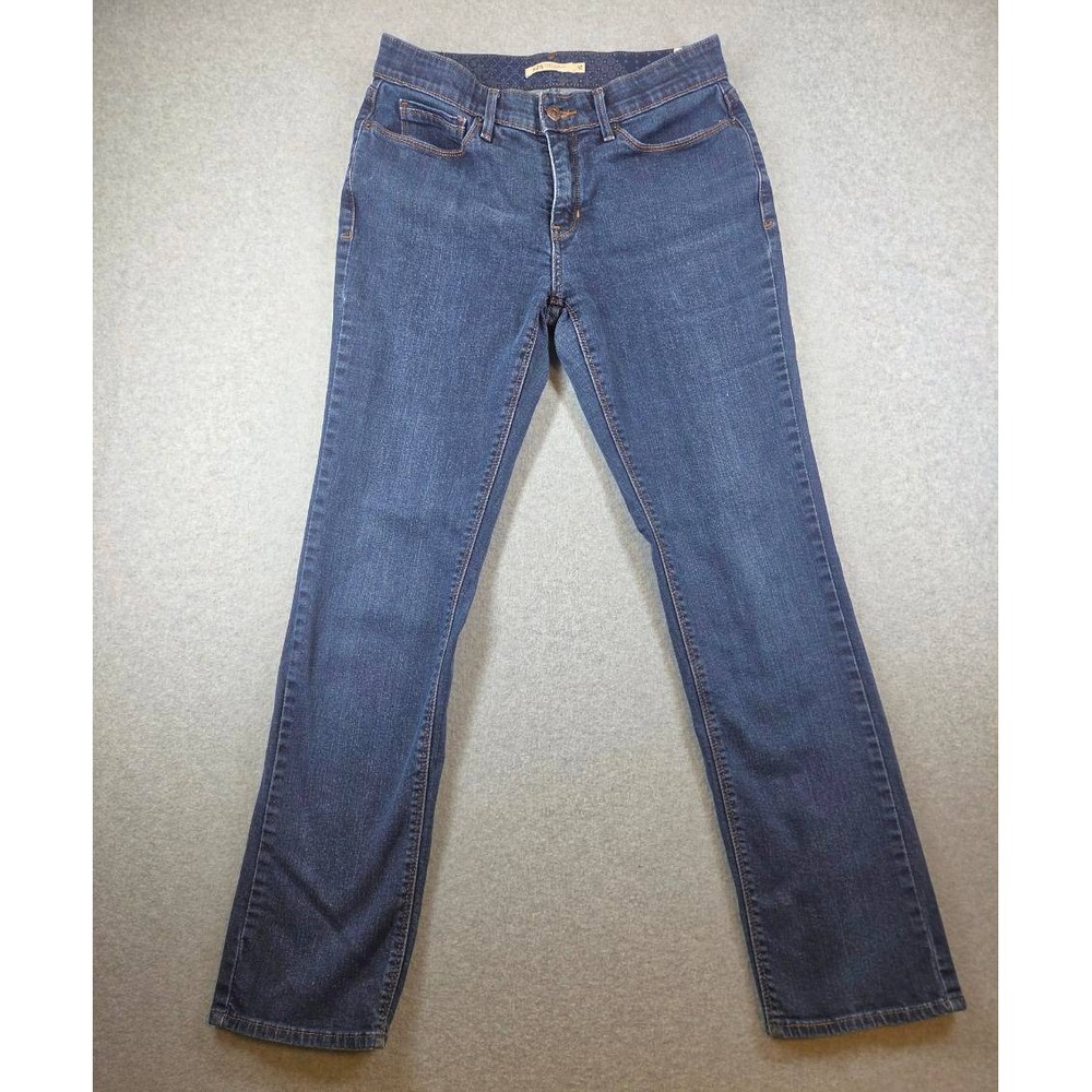Levis 525 Perfect Waist Straight Leg Jeans Dark Wash Blue Denim Size 10